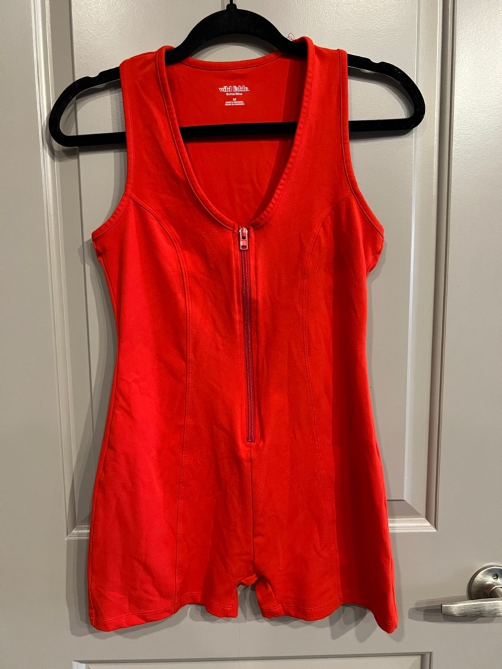 wild fable Red Zip-Front Tank Romper